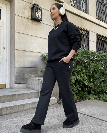 JOGGER PALAZZO WIDE LEG NEGRO