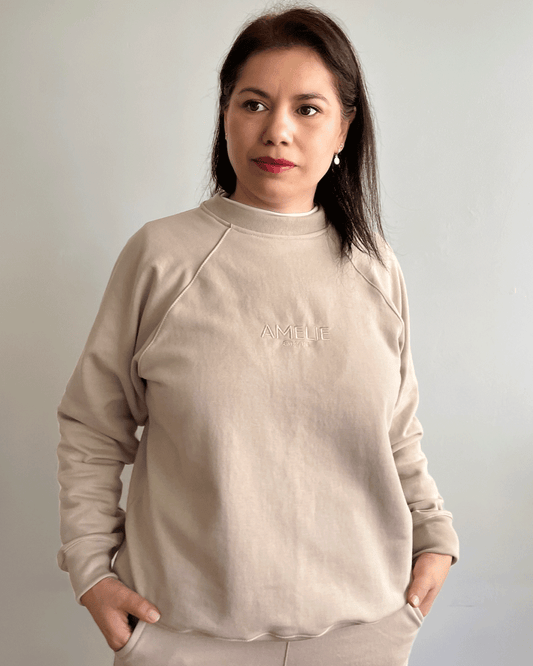 SWEATSHIRT OVERSIZED AMELIE MOKA