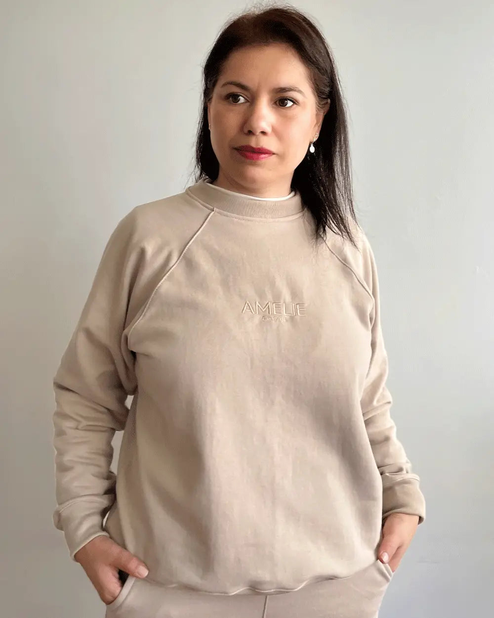 SWEATSHIRT OVERSIZED MOKA